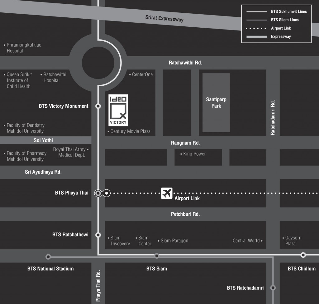 แผนที่โครงการ ไอดีโอ คิว วิคตอรี (Ideo Q Victory)