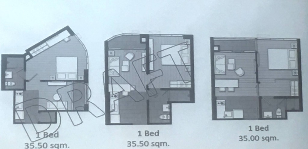 ตัวอย่างผังห้องชุดในโครงการ  ไอดีโอ คิว วิคตอรี (Ideo Q Victory)