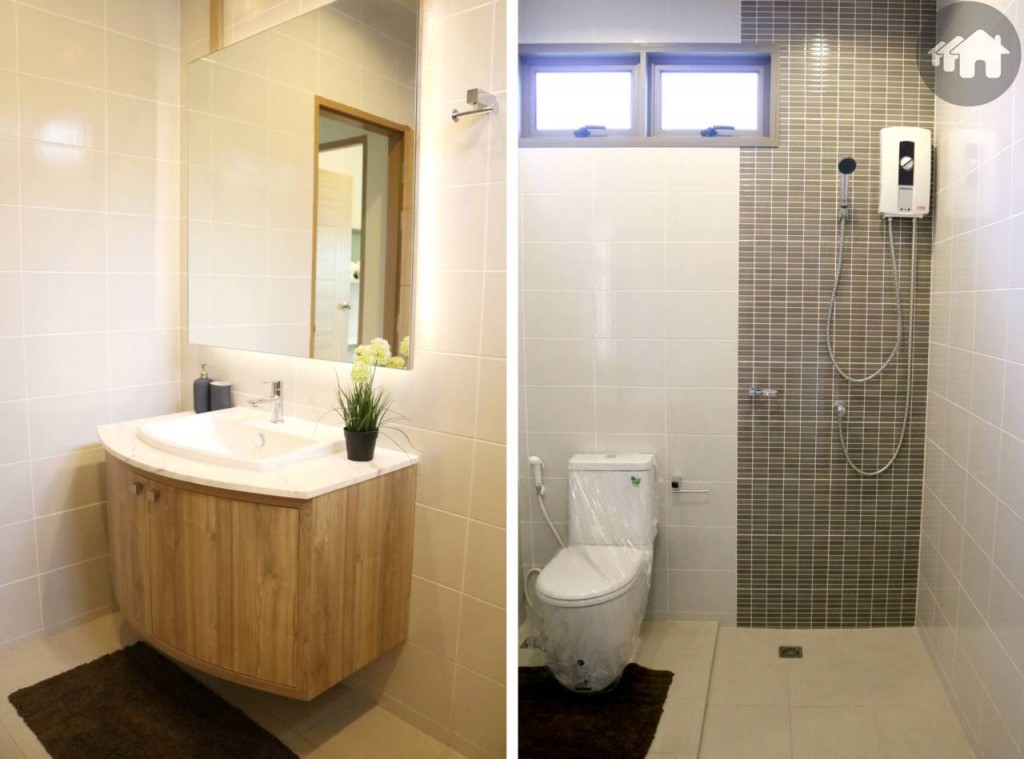 ห้องน้ำชั้น 2 ของยูนิตบ้าน The Flow ของโครงการ วารีโอ สุวรรรภูมิ Vario Suvarnabhumi