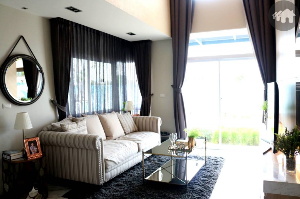 โถงนั่งเล่น ยูนิต The Volume โครงการ วารีโอ สุวรรณภูมิ Vario Suvarnabhumi