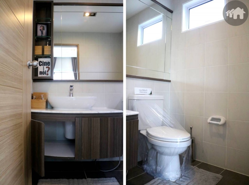 ห้องน้ำในยูนิต The Volume โครงการ วารีโอ สุวรรณภูมิ Vario Suvarnabhumi