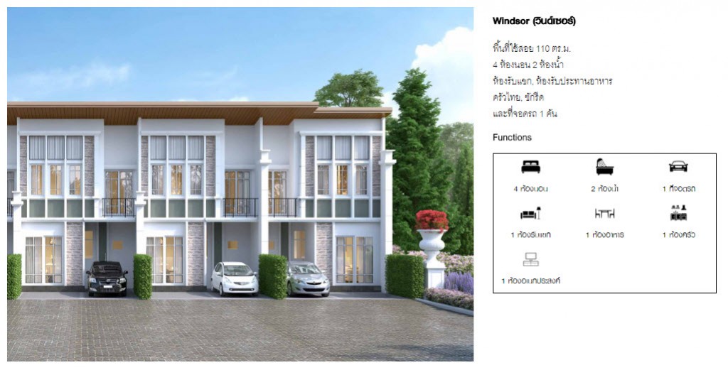 แบบบ้านโครงการ โกลเด้น ทาวน์ บางนา – สวนหลวง  Golden Town Bangna Suanluang