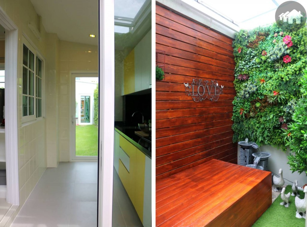 พื้นที่หลังบ้านของโครงการ โกลเด้น ทาวน์ บางนา – สวนหลวง Golden Town Bangna Suanluang 