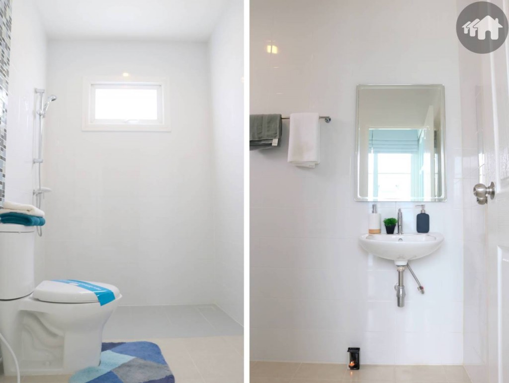 ห้องน้ำภายในห้องนอนมาสเตอร์ ของโครงการ กรีนิช ไพร์ม ทางด่วนรามอินทรา-หทัยราษฎร์ Greenwich Prime Express Way Ramintra Hathairat