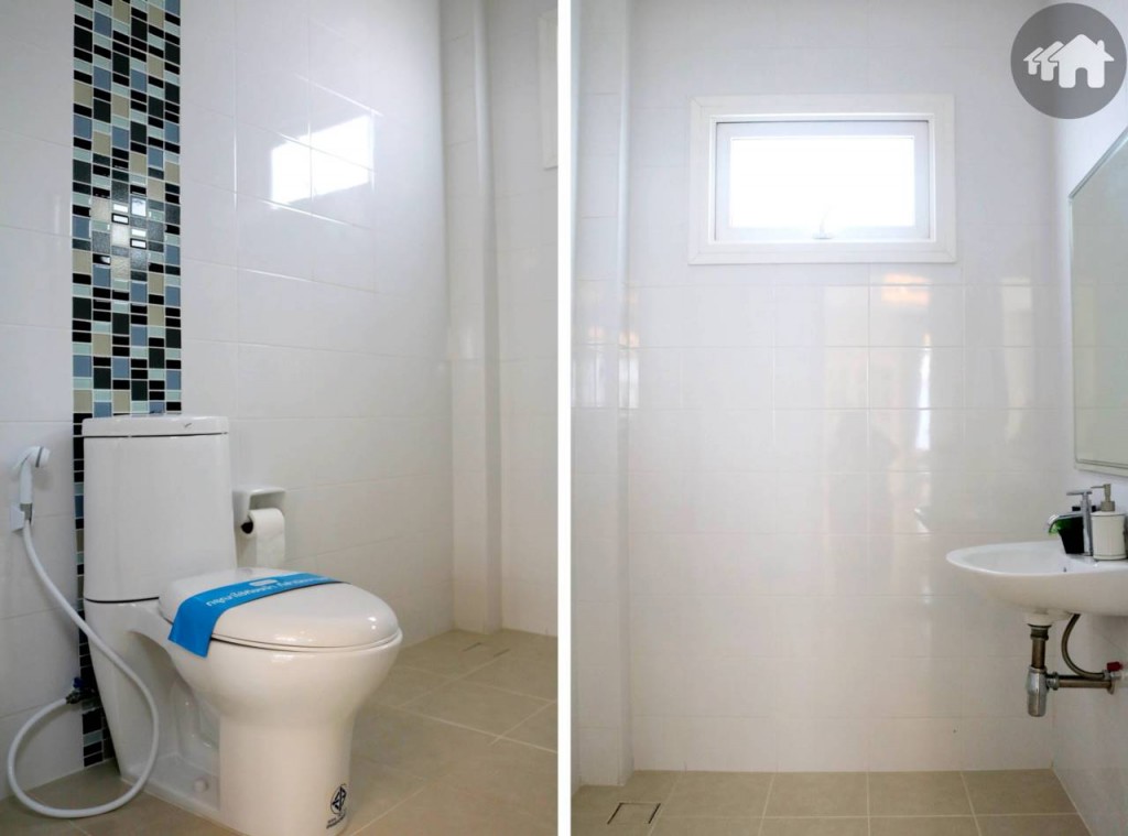 ห้องน้ำชั้นล่าง ของบ้านยูนิต Bibury ของโครงการ กรีนิช ไพร์ม ทางด่วนรามอินทรา-หทัยราษฎร์ Greenwich Prime Express Way Ramintra Hathairat