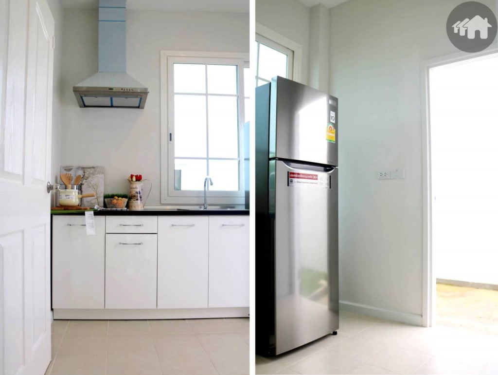 ห้องครัวบ้านยูนิต Bibury ของโครงการ กรีนิช ไพร์ม ทางด่วนรามอินทรา-หทัยราษฎร์ Greenwich Prime Express Way Ramintra Hathairat