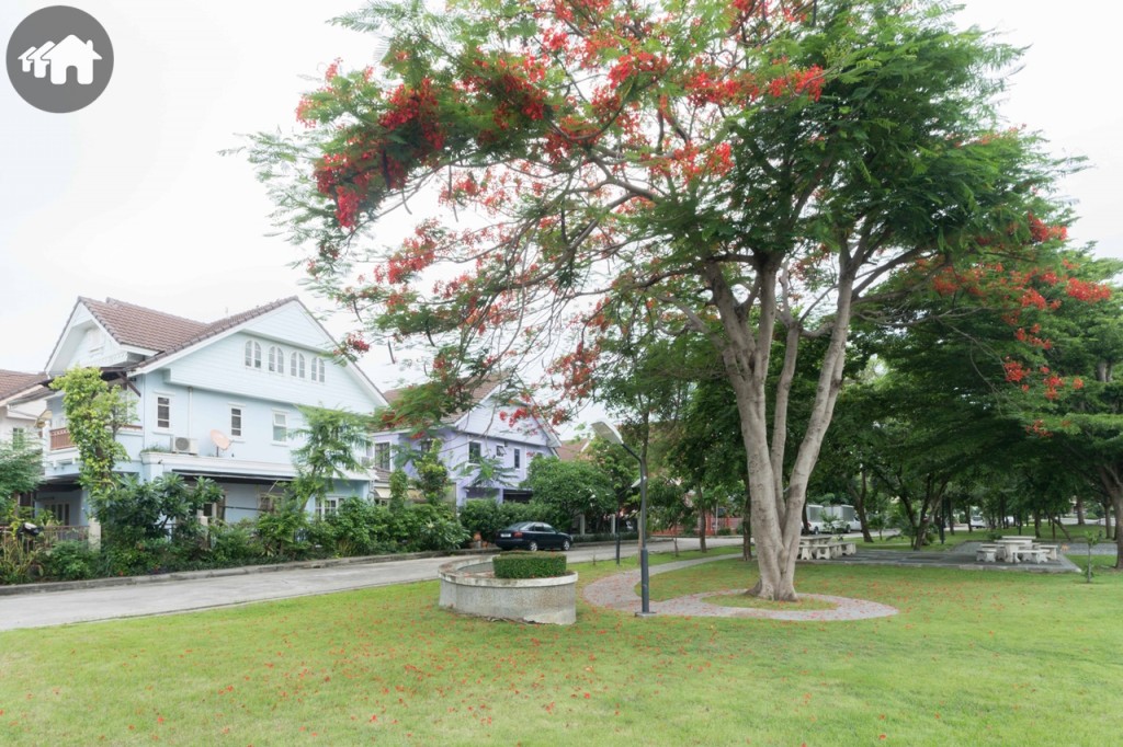 เนื่องจากเป็นโครงการขนาดใหญ่ จึงมีสวนสาธารณะมากถึง 9 แห่ง ตามแนวถนนเมน นอกจากนี้ยังมีสวนส่วนกลางเฉพาะของโครงการพาร์คเวย์ แอทอีซ ด้วย มีเนื้อที่ประมาณ 208.20 ตารางวา ออกแบบภายใต้แนวคิด Shade & Sharing ที่เน้นการพักผ่อนภายใต้ร่มเงาขอต้นไม้ใหญ่ หรือเป็นแหล่งพบปะสังสรรค์ รวมทั้งยังมีลู่วิ่งและมุม Kids Zone 