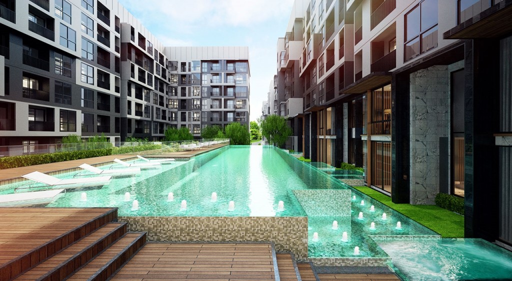 ภาพจำลองพื้นที่ส่วนกลางที่อาคาร C