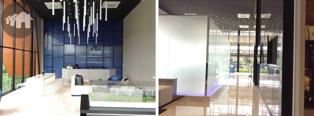 ภายในสำนักงานขายจำลองเสมือนเป็นพื้นที่ Co Working Space และห้องประชุมขนาดเล็กซึ่งจะสร้างบนชั้น 8 ของอาคาร A รวมถึงโชว์โมเดลจำลองโครงการ และห้องตัวอย่าง 2 แบบให้ชมกัน