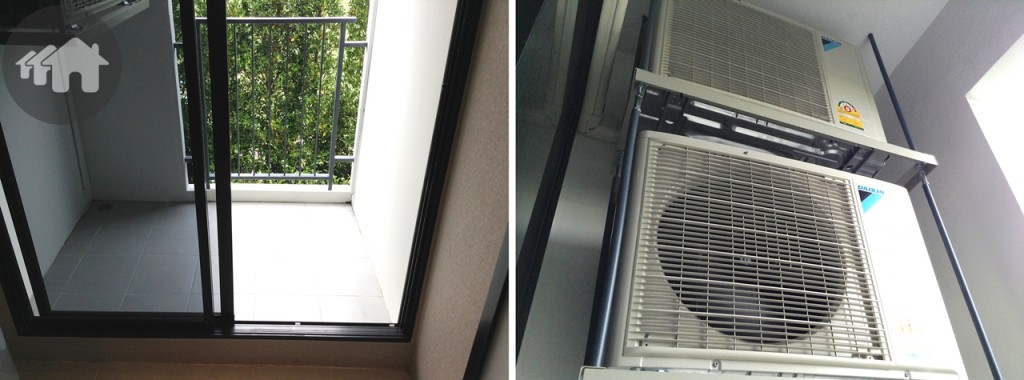 ห้องนี้ก็มีระเบียงให้เช่นเดียวกัน