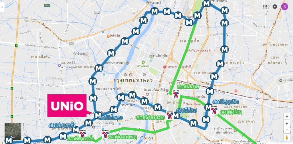 รถไฟฟ้าสายสีน้ำเงิน และการเชื่อมต่อกับรถไฟฟ้า BTS