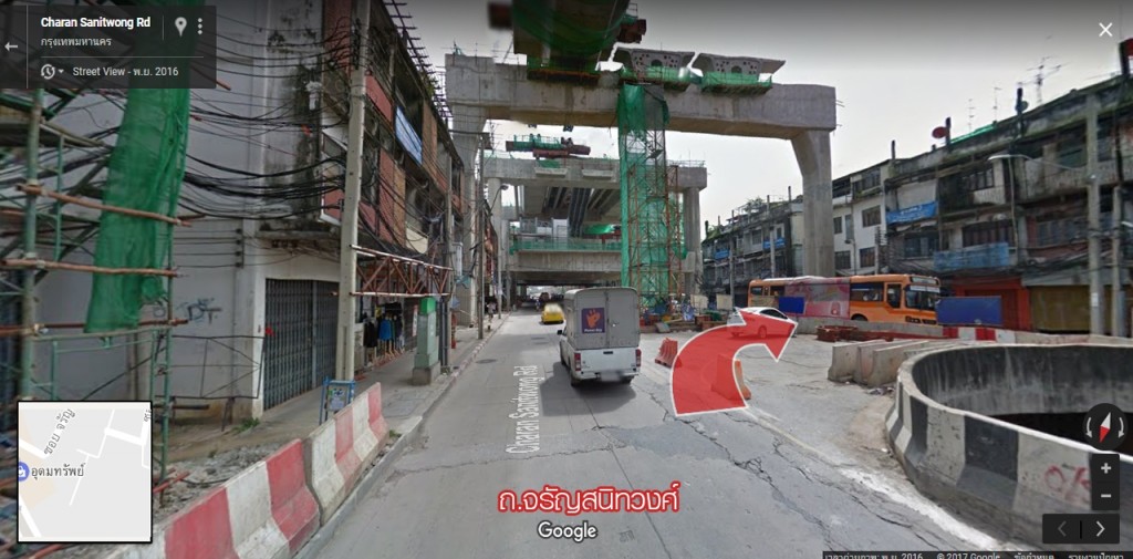 ตรงมาจนถึง ซ.จรัญสนิทวงศ์ 2 จะมีที่กลับรถ