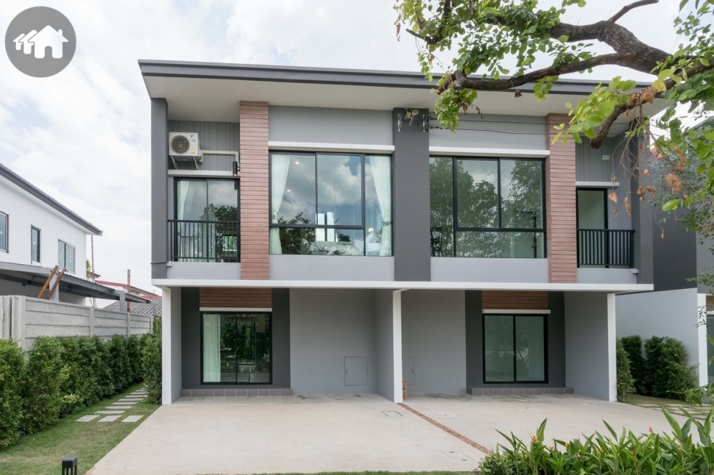 แบบบ้าน AMARI หน้าบ้านจอดรถได้ 2 คัน