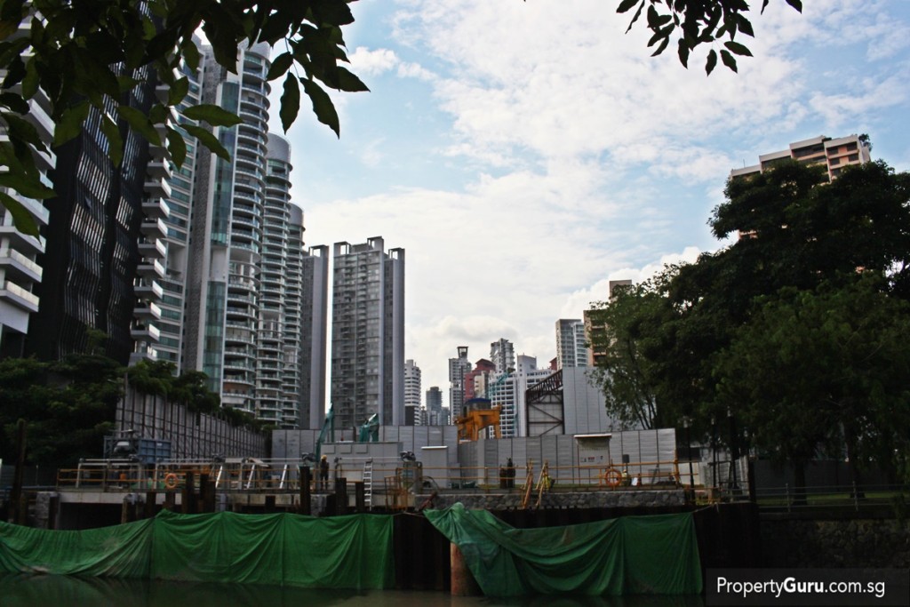 Great World City MRT under construction