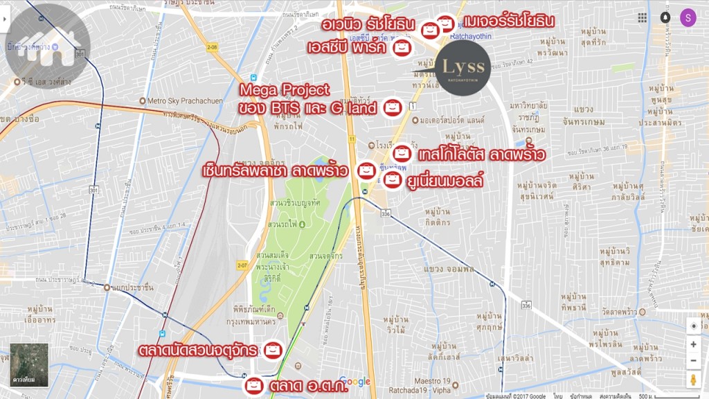 ห้างสรรพสินค้าและแหล่งจับจ่ายรอบโครงการ