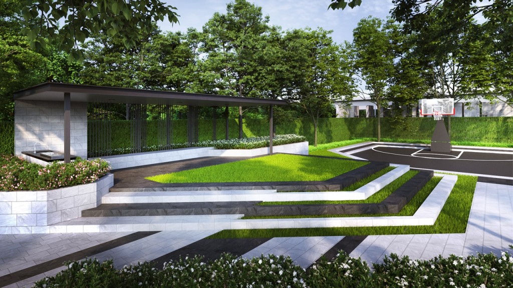 ลานบาร์บีคิว พื้นที่สังสรรค์สำหรับครอบครัวและเพื่อนบ้านในโครงการ