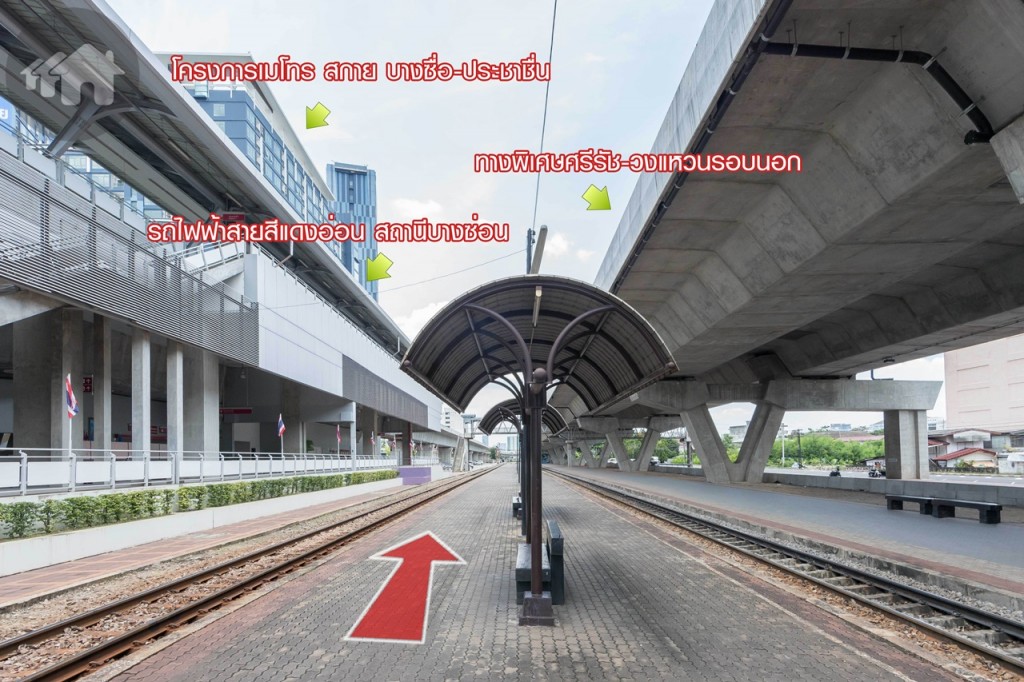 หรือจะเดินไปตามชานชาลาของสถานีรถไฟก็ได้ ถนนกว้างขวาง ไม่เปลี่ยว ในช่วงบ่าย-เย็น จะเป็นที่ออกกำลังกายของคนแถวนี้