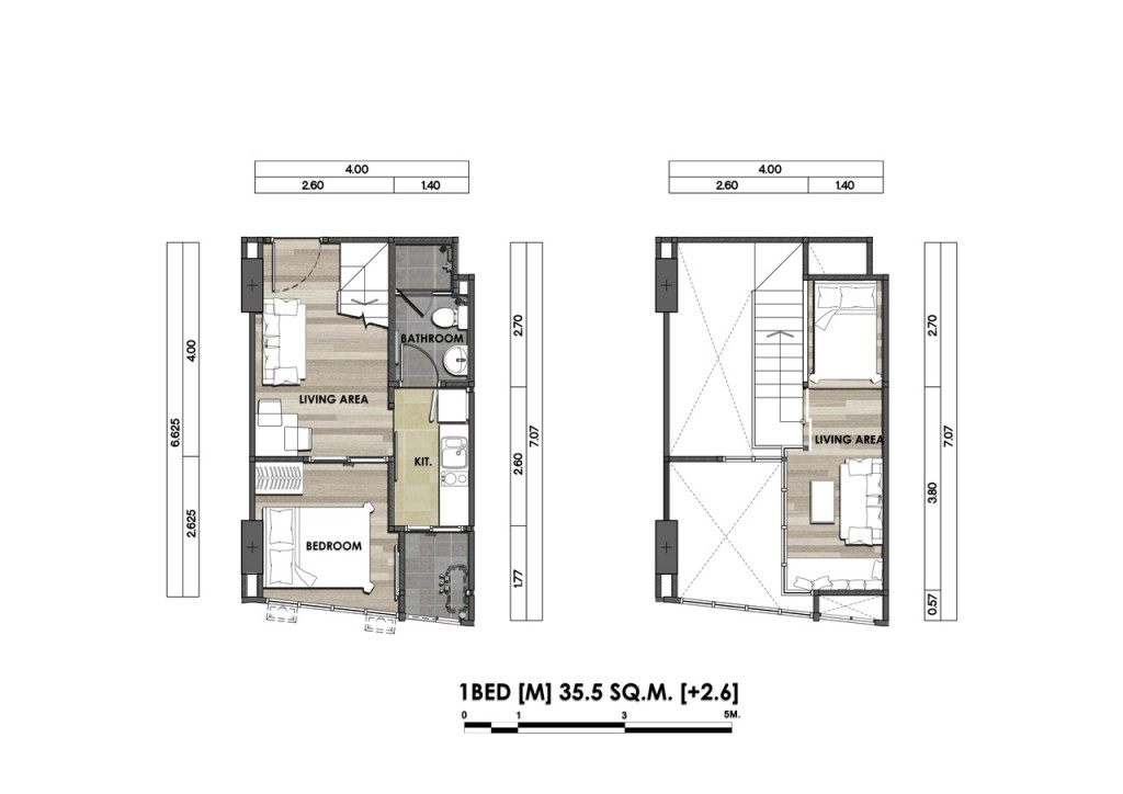 แบบ MOFF Design พื้นที่ใช้สอย 35.50 ตารางเมตร