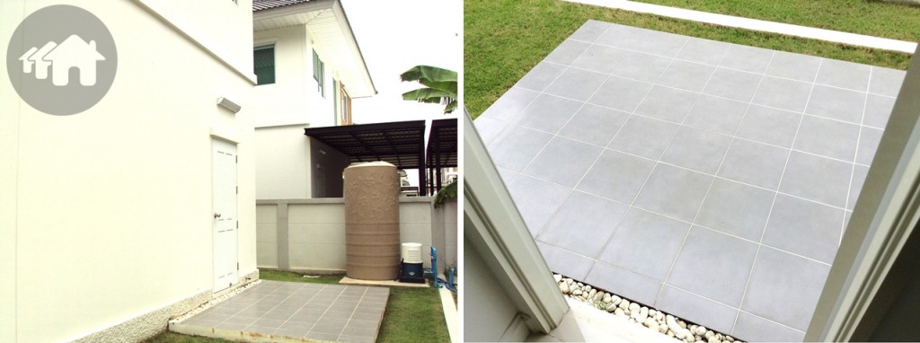 มีถังเก็บน้ำ และปั้มน้ำ รวมถึงส่วนซักล้างซึ่งยกสูงจากพื้น และปูกระเบื้อง มีก๊อกน้ำให้