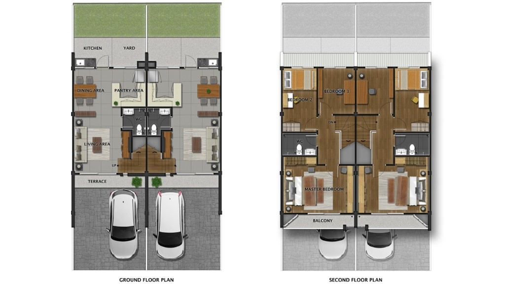 Warhol ทาวน์โฮม 2 ชั้น หน้ากว้าง 5 เมตร เนื้อที่ 22.50-39.5 ตารางวา พื้นที่ใช้สอย 100 ตารางเมตร ขนาด 4ห้องนอน 2 ห้องน้ำ 2 ที่จอดรถ
