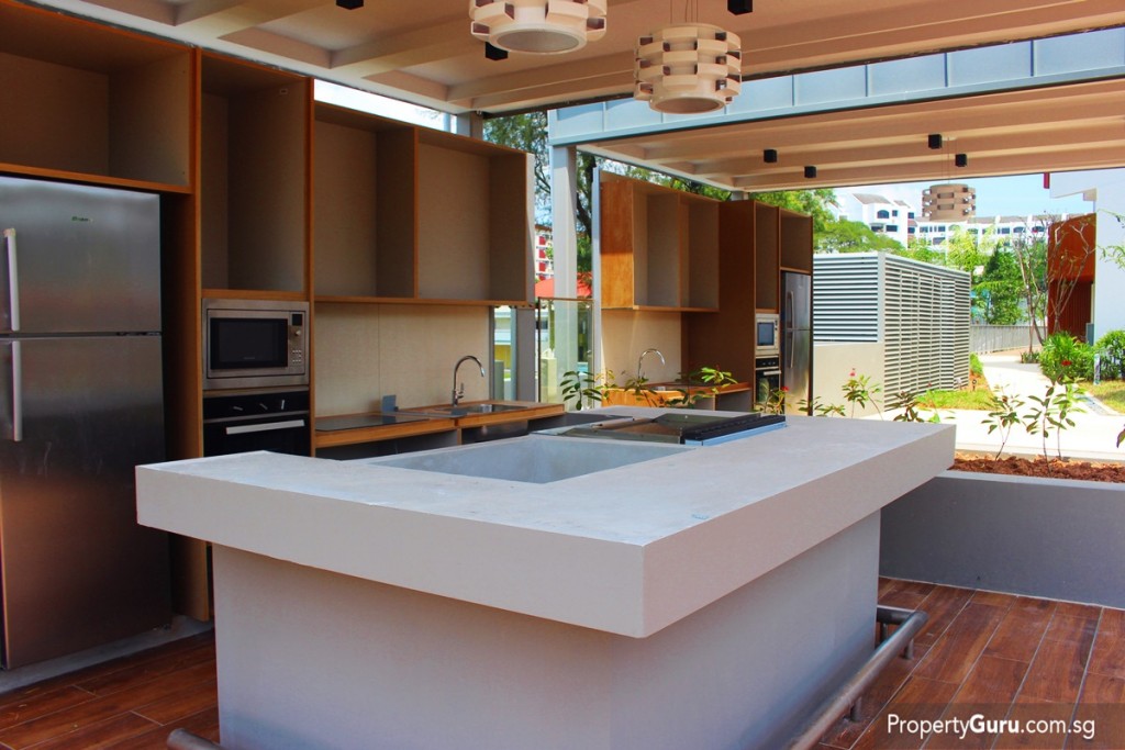 Korean and Japanese Rotabayaki pavilions decked out with kitchen appliances 