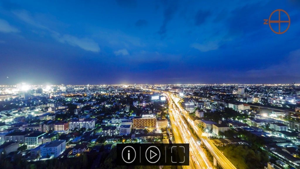 วิวทางทิศตะวันออก เป็นฝั่งพระราม 9 ทางพิเศษศรีรัช