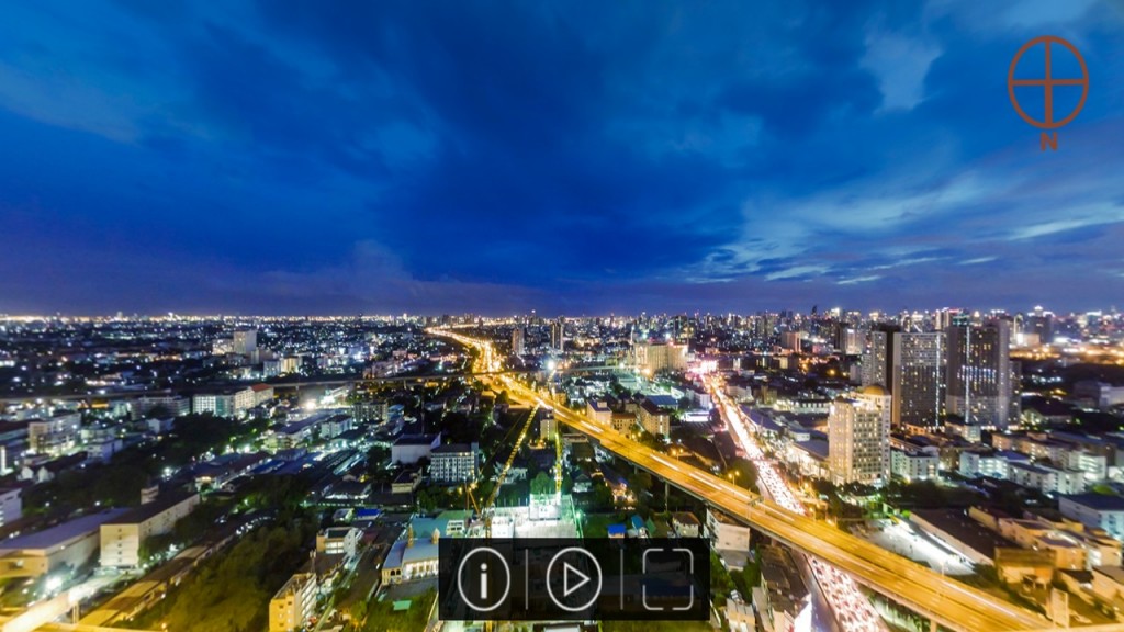 วิวทางทิศใต้ เป็น ถ.กำแพงเพชร 7 และ ถ.พัฒนาการ