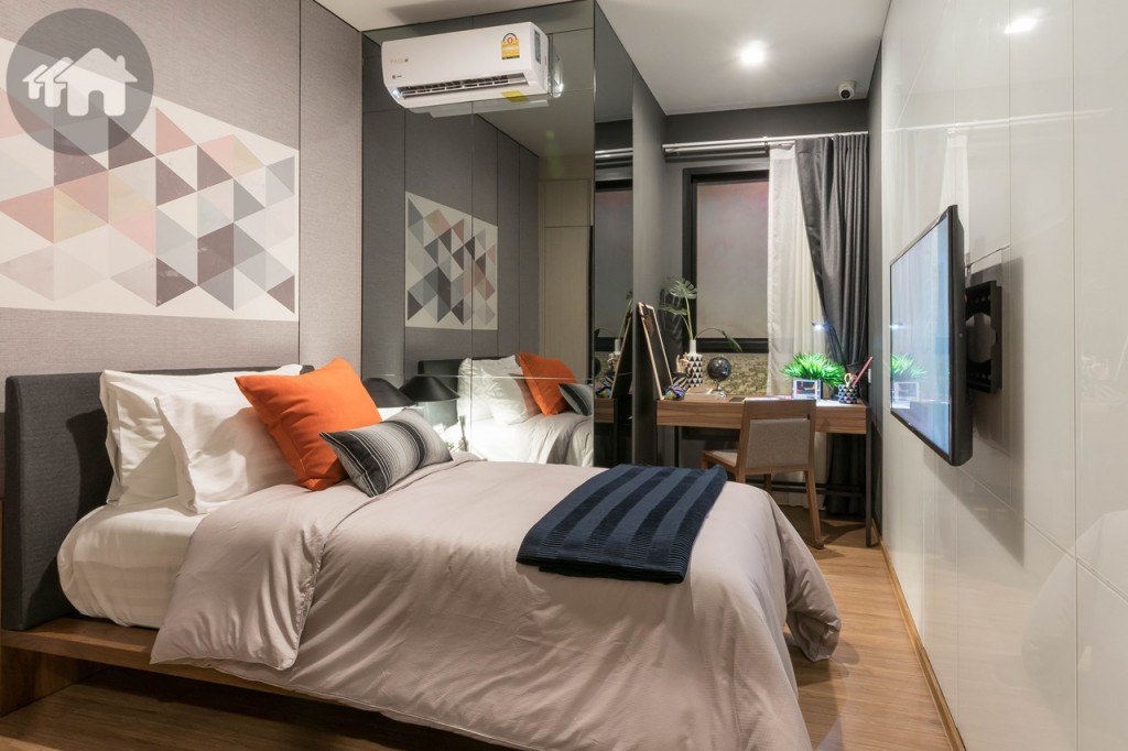 มาต่อกันที่ห้องนอนเล็ก วางเตียงขนาด 3 ฟุตได้สบายๆ