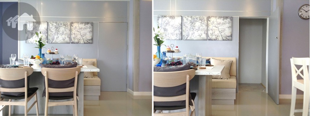 กรุผนังอำพรางห้องเก็บของให้ดูสวยงาม และเป็นระเบียบเรียบร้อยไว้เป็นไอเดีย