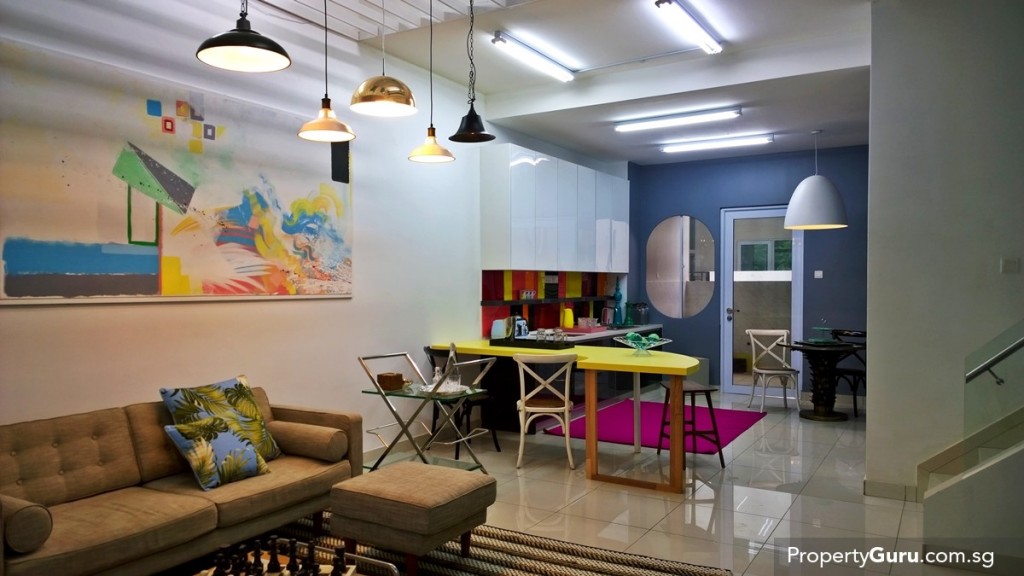 Living room and kitchen