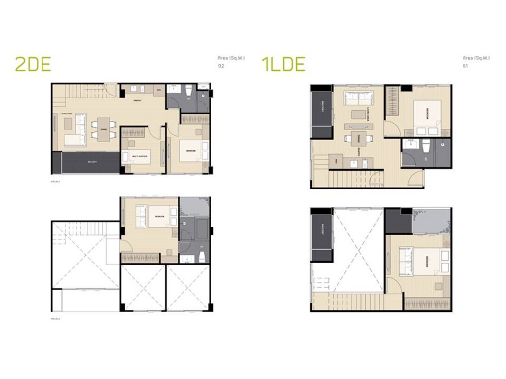 ตัวอย่างแบบห้อง Duplex
