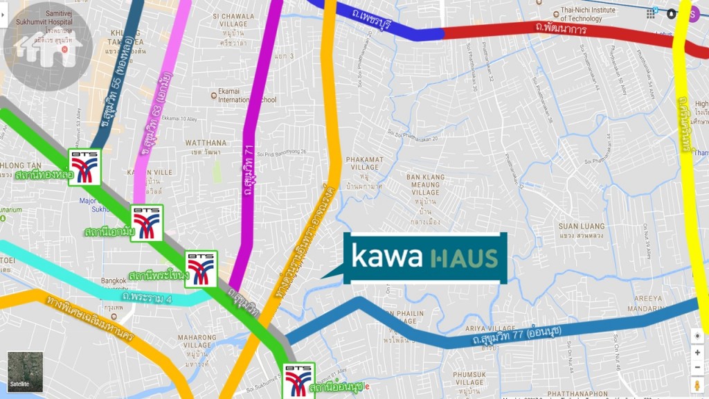 ถนนและรถไฟฟ้าสายต่างๆ รอบโครงการ