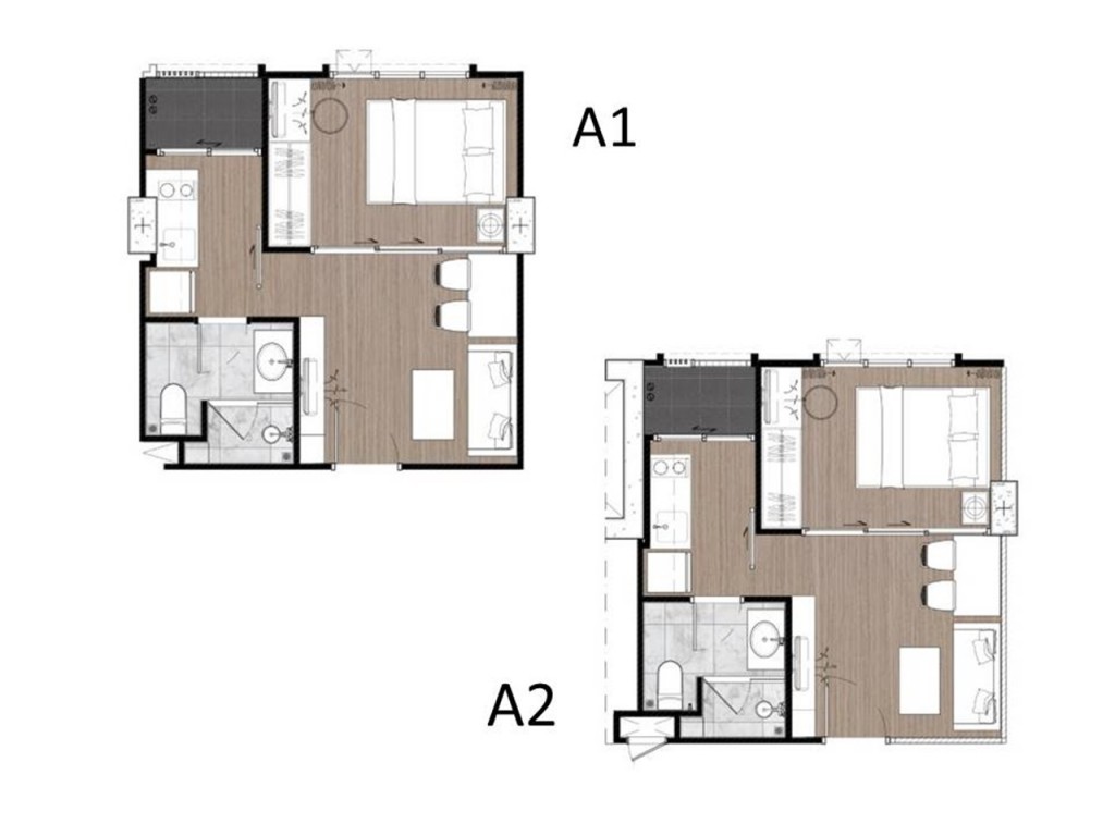 1 Bedroom ขนาด 29 ตร.ม.