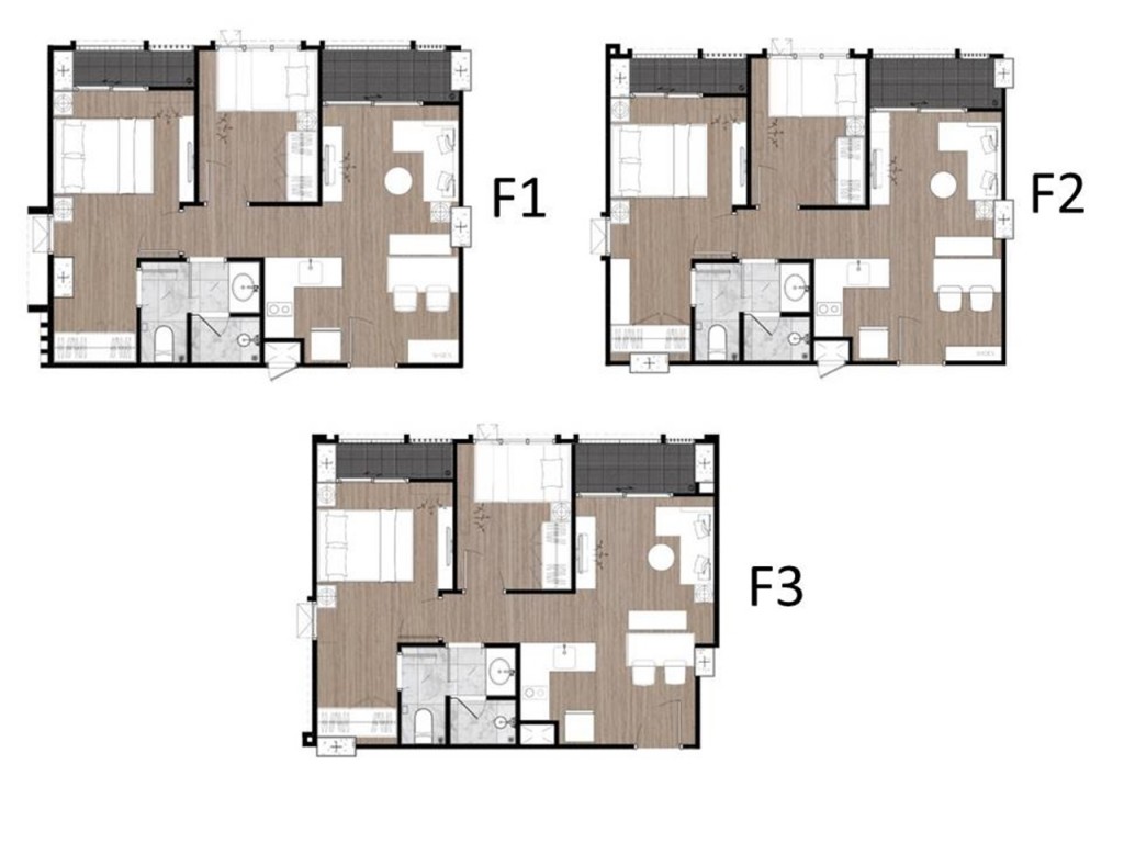 1 Bedroom Plus Extra ขนาด 48.5 ตร.ม.