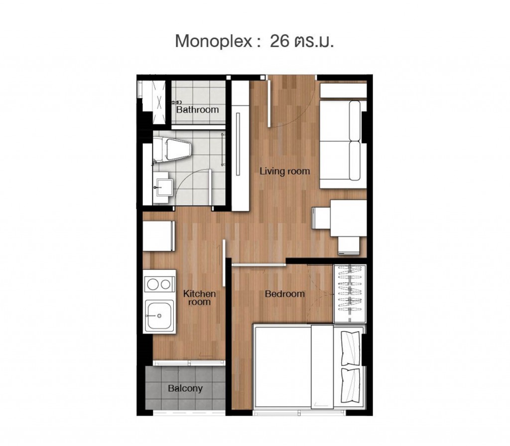 Sena Eco Town Ramindra Wongwean Ex Room1 SET_Roomplan
