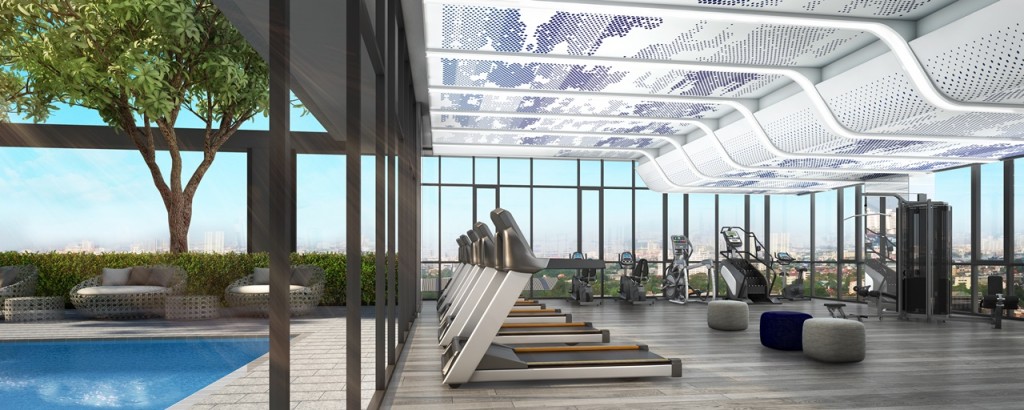 ฟิตเนส วิวกว้าง 180 องศา พร้อมเครื่องออกกำลังกาย Stepmill ที่ช่วยทำให้การออกกำลังกายสนุกยิ่งขึ้น 