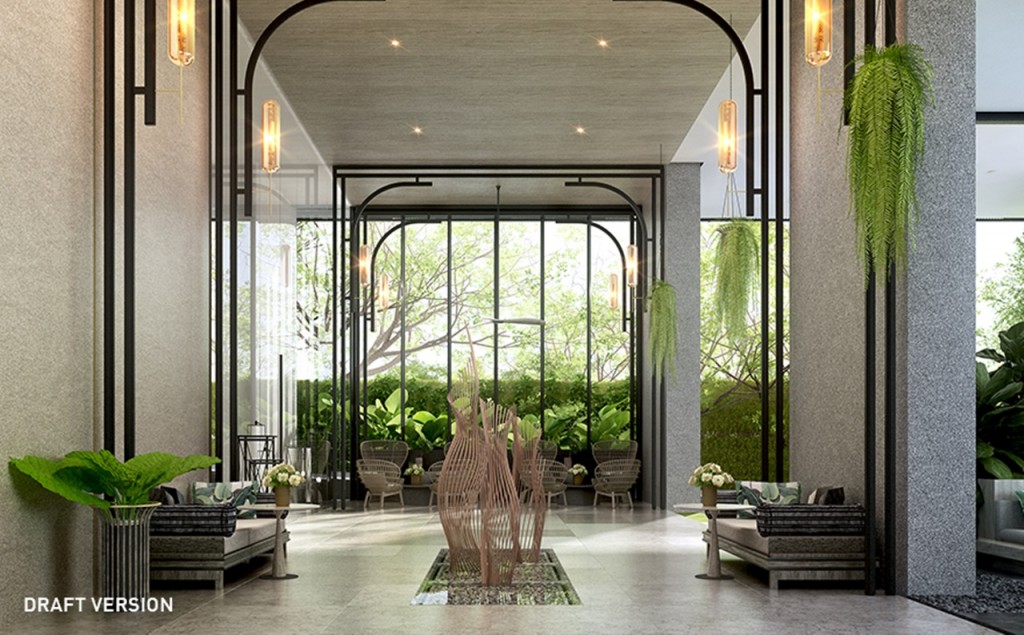 ภาพตัวอย่าง Lobby ของโครงการ ลักษณะคล้ายสำนักงานขายปัจจุบัน