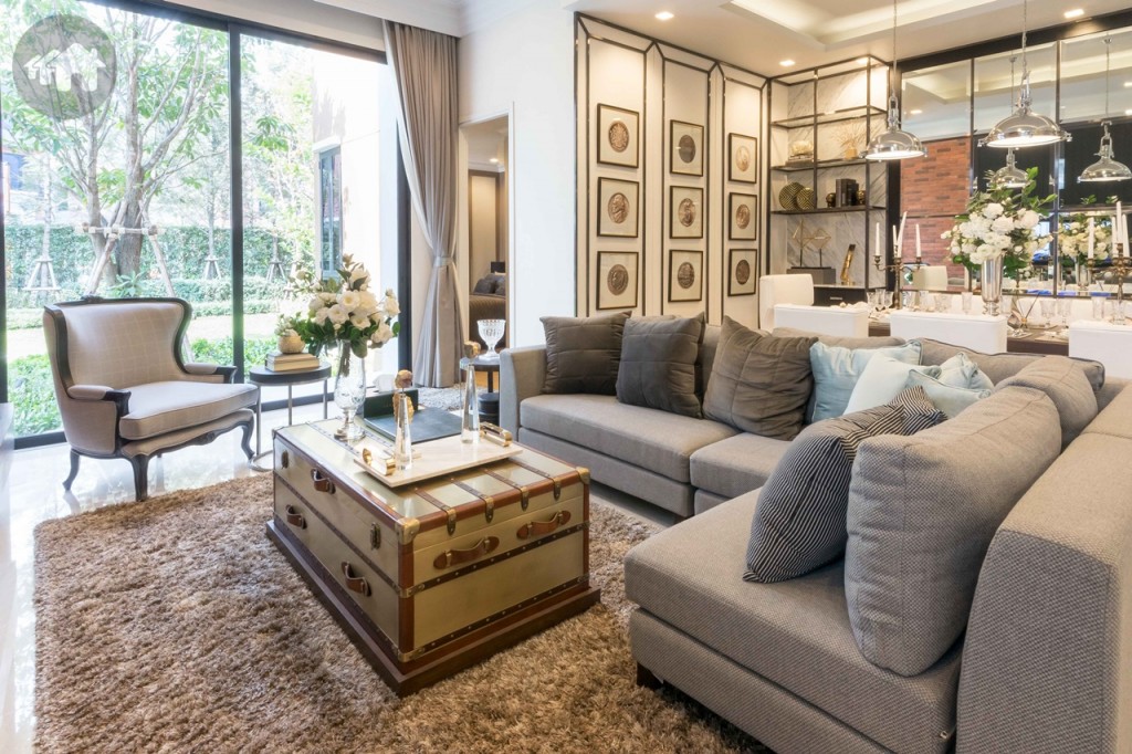 มุมโซฟาขนาดใหญ่เหมาะทั้งรับรองแขกและนั่งพักผ่อน