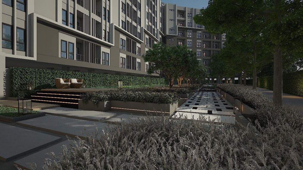 ร่มรื่นสบายตาด้วยพื้นที่สีเขียวขนาดใหญ่ พร้อมส่วนต้อนรับแบบ Outdoor ในสวนสไตล์ญี่ปุ่น Modern Zen และฟังก์ชั่นพิเศษที่สามารถจัดกิจกรรมปิกนิก และปาร์ตี้บาร์บีคิวได้อย่างลงตัว