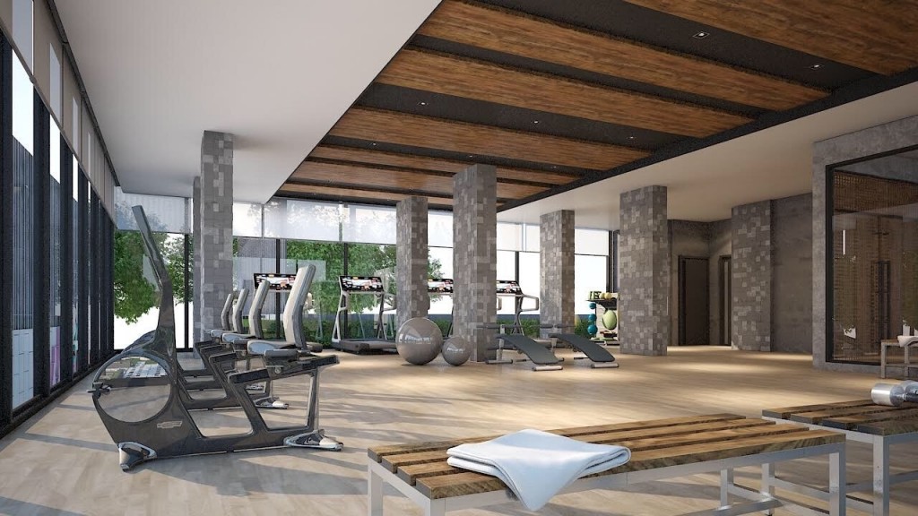 ฟิตเนสบนชั้นที่ 2 อุปกรณ์ครบครัน