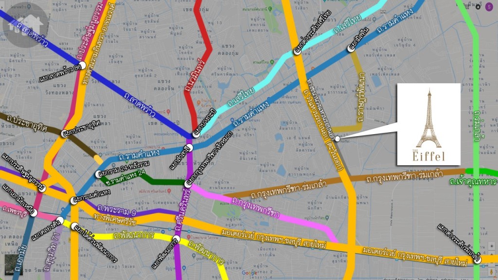 ถนนและทางด่วนรอบโครงการ