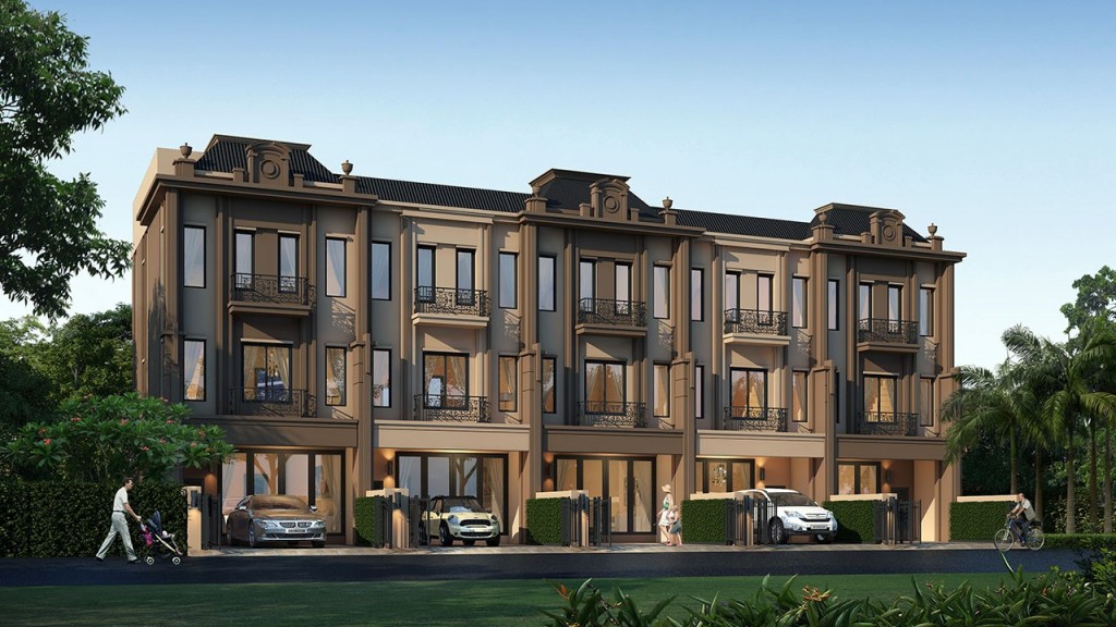 ตัวอย่างทาวน์โฮม 3 ชั้น