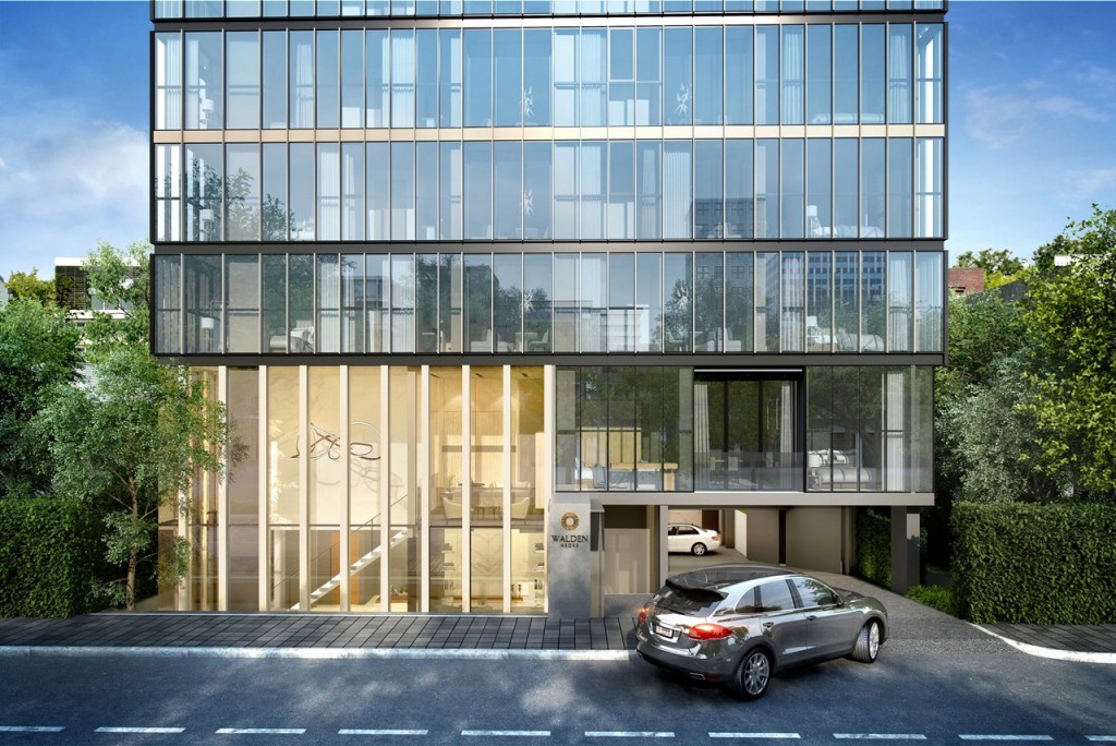 ทางเข้า-ออกโครงการด้วยระบบ Keycard Access ที่จอดรถอัตโนมัติบริเวณชั้นใต้ดิน 2 ชั้น