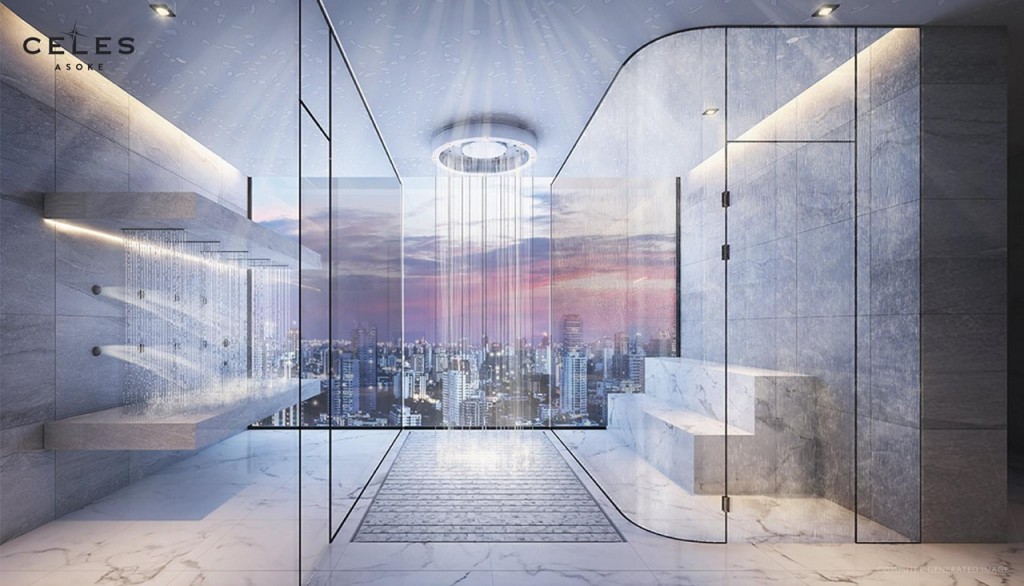 พิเศษด้วย Wet Spa ที่ใช้สายน้ำนวดตัวด้วยระบบ Water Jet Massage และห้องสตีม แยกชาย-หญิง พร้อมผนังกระจกแบบเต็มบานเปิดรับวิวภายนอก