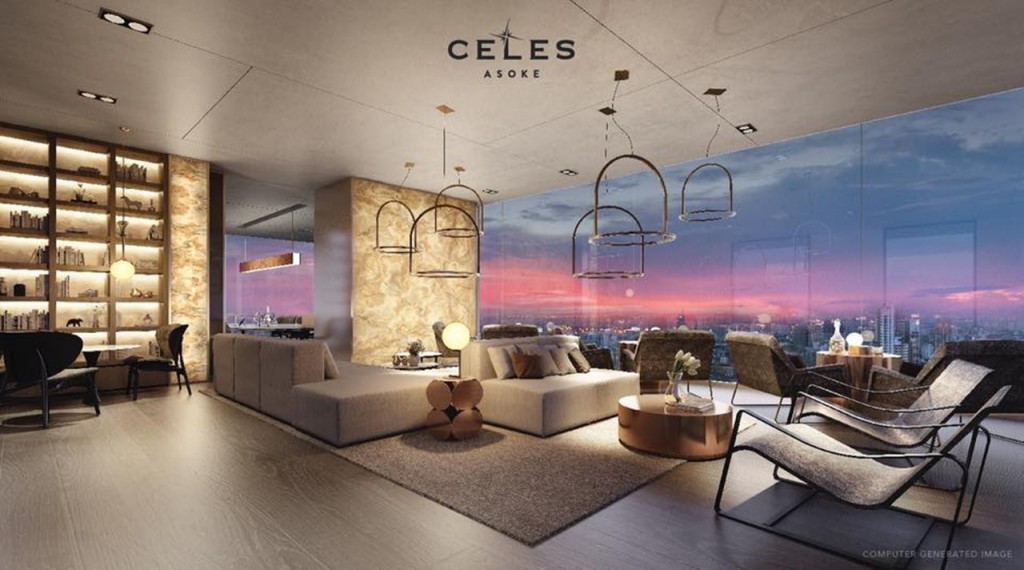 CELES Residential Club พื้นที่พักผ่อนชมวิวเมือง