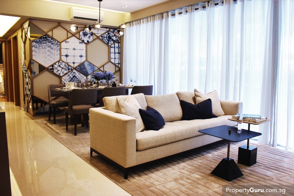 Rivercove 4-room living and dining areas