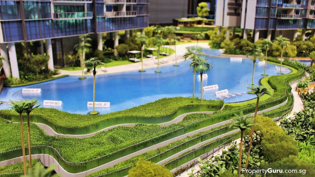 The layers and contours represent rice terraces