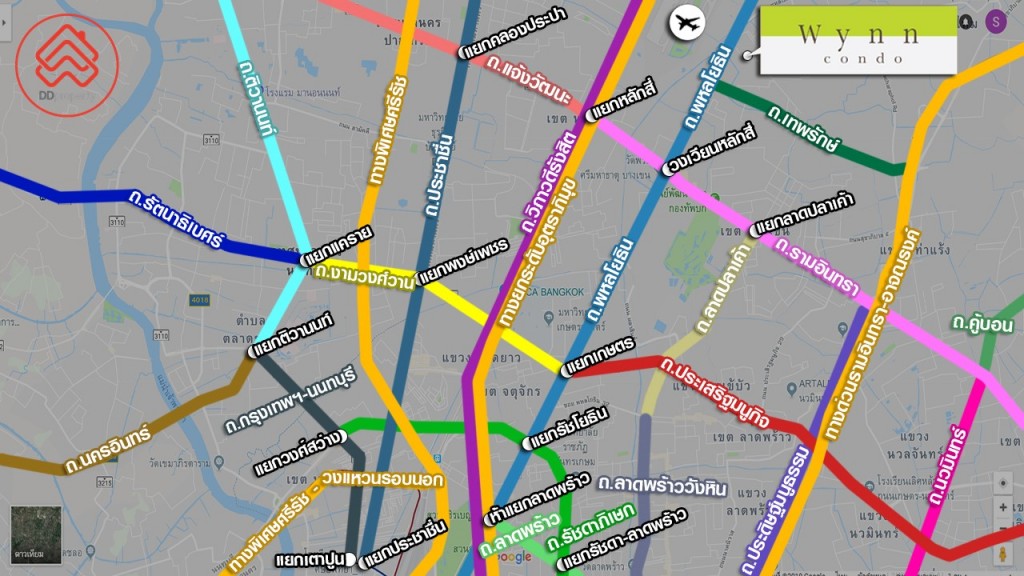 ถนนและทางด่วนรอบโครงการ