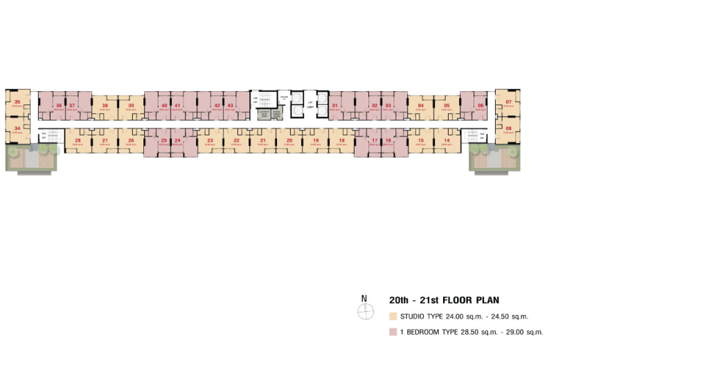 20th-21st Fl. residential units