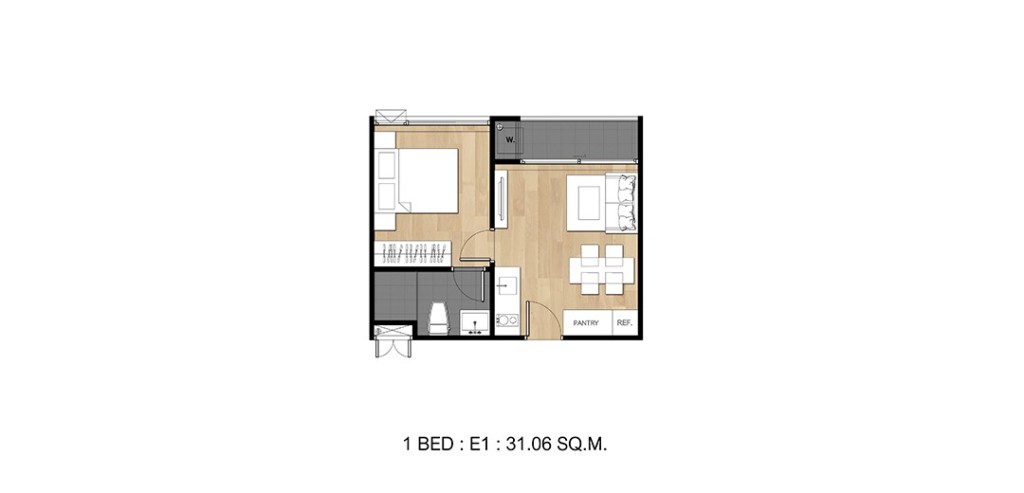 1 Bed E1